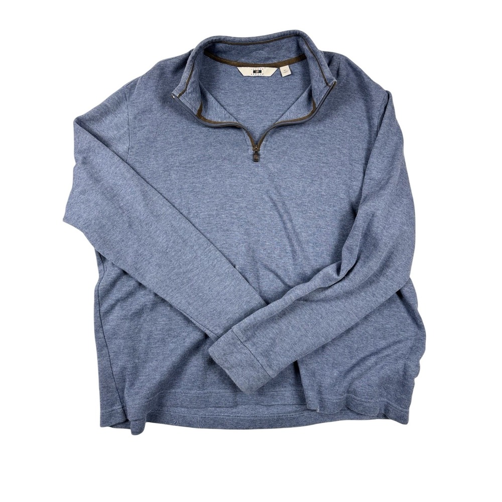 Joseph Abboud Quarter Zip Pullover‎ XL Blue Cotton Modal Lightweight Sweater